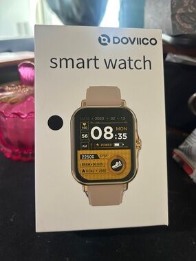 Smartwatch - Pink Beige Band with Gold Case